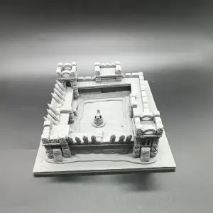 Medieval Fort with Moat & Barricades Terrain - RPG DnD