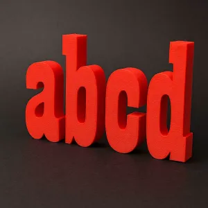 3D LETTERS - LOWER CASE