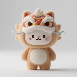 可爱年兽玩偶