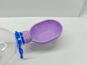 Portable pet water dispenser, fits 28mm Coca-Cola bottles