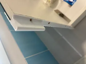 Bathroom cabinet door handles