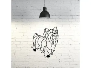 Yorkie dog wall sculpture 2D