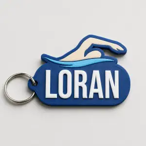 Loran's swimming name tag