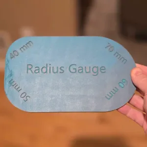 Radius Gauge plate (40-50-60-70 mm) no AMS