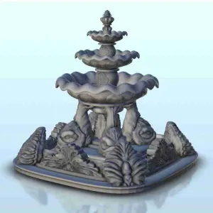 Gothic fountain - scenery medieval miniatures warhammer