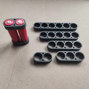 18650 Battery Holder Set | Wire Channels (2-6 Cells)