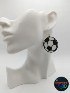 Soccer ball earrings - Free commercial rights