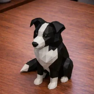 Low poly dog (Border collie)