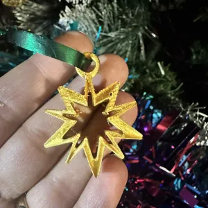 Christmas Hollow Star hanging Bauble 10 arms