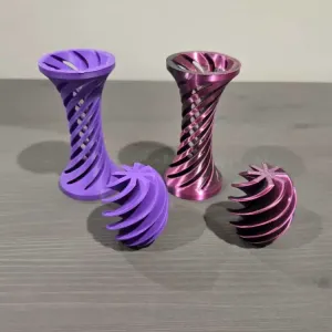 Spiral ball fidget toy