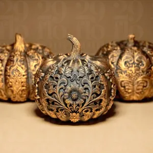 3 Ornamental Pumpkins