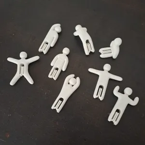 Meccha Chameleon Characters 8 pose bag clips