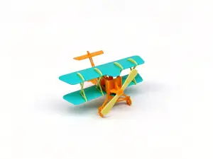 Assembly Toy Airplane - Card Version