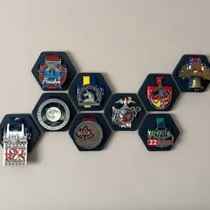 Race Medal Display (Hexagon Wall Mount)
