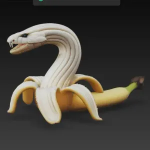 Cute banana snake