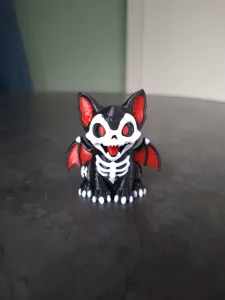 Cute Skeleton Bat Figurine