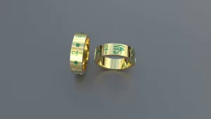 Ankh & eyes ring new version: details more visible X4 RINGS