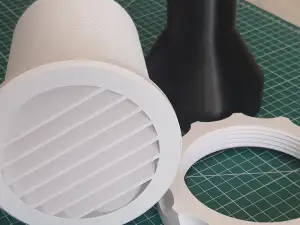 Air duct with thread