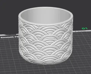 Japanese Seigaiha Waves Vase