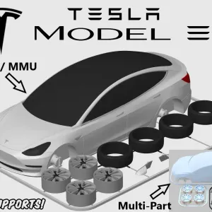 Tesla Model 3 Kit Card (1:24 scale)
