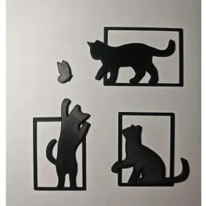 Butterfly and cats in the picture x3