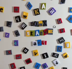 Uppercase Ransom Note Wall Magnets