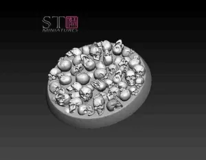 30 - 50 mms skulls tabletop minis base (rounded base)