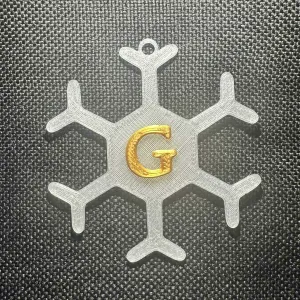 G – Snowflake Alphabet Letter G Festive Christmas Decoration