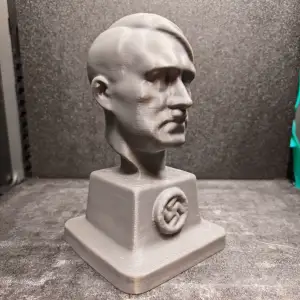 Historical Bust Head Sculpture with Base Adolf Hitler