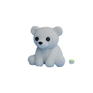 Knitted polar bear