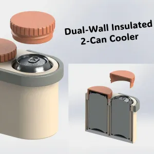 Dual Beverage Can Cooler