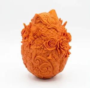 Surprise Box a Dragon Cat Egg with Flowers and Ornaments