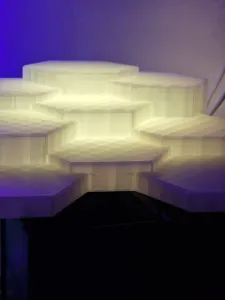 Character Display Stand Hex Pattern