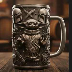 Mandalorian and grogu mug