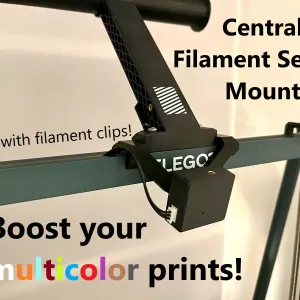 Central filament sensor mount w. filament clips