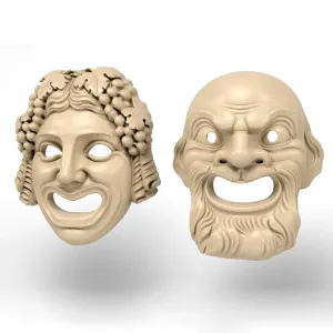 Roman theater wall masks