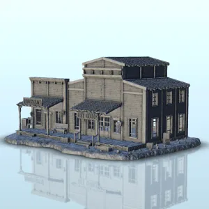 Double store with awning and floor - Terrain scenery West