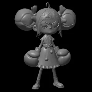 chibi boxer girl design