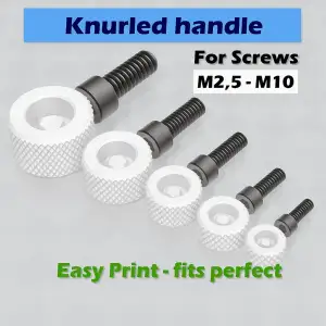Knurled handle for Socket Head Cap Screw with hexagon socket