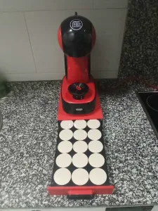 Drawer to store capsules from Dolce Gusto coffee machines