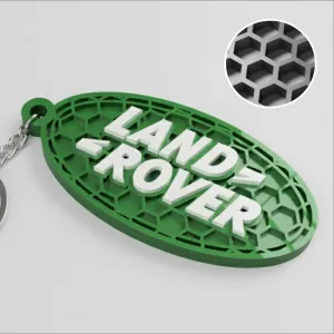 Land Rover honeycomb logo keychain