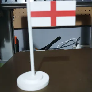 St Georges cross flag with base