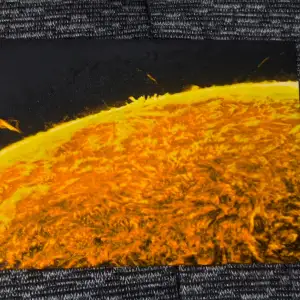 Sun hueforge. Foto real en hidrogeno alfa
