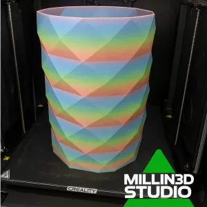 Cute Geometric Waste Basket Trash Can Decor