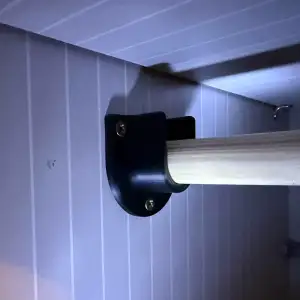 Wardrobe bar holder for 23 mm tube