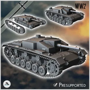 Sturmgeschutz StuG III Schwade flamethrower Flamm - WW2 mini