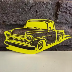 chevy 1958 pickup wall art