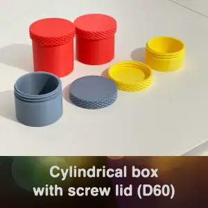 Cylindrical box with screw lid (D60)