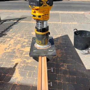 Dewalt 18v router intumescent strip jig