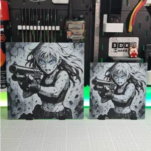 Girl Anime Shotgun – Hueforge – 4 Colors